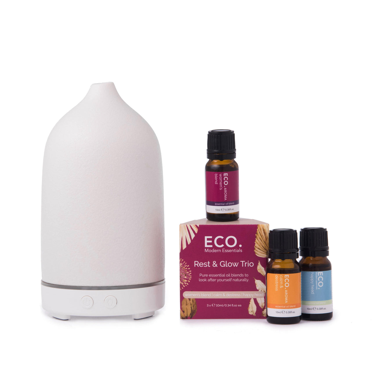Stone Diffuser & Rest & Glow Trio Collection - ECO. Modern Essentials